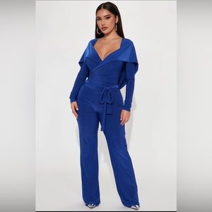 Fashion nova royal blue jumpsuit